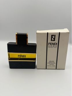 Vintage Fendi Uomo Eau De Toilette 100ml 3.3 Fl.Oz Spray, Rare Discontinued Vintage Men's Cologne, Tester With Original Box, Almost Full
