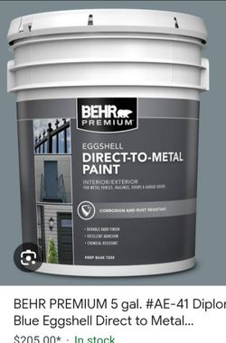 Direct to metal paint "egg shell"