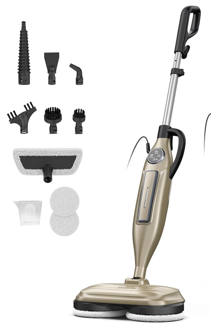 Scrubbing Steam Mop with Rotating Mop Pads