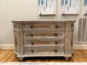 Pulaski Accentrics Home Distressed Wood Dresser 67”