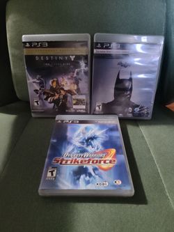3 PS3 Games Bundle - Batman Arkham Origins, Dynasty Warriors Strikeforce & Destiny - Untested