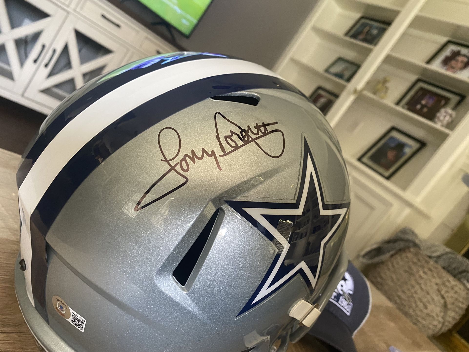Tony Dorsett Dallas Cowboys Auto Helmet