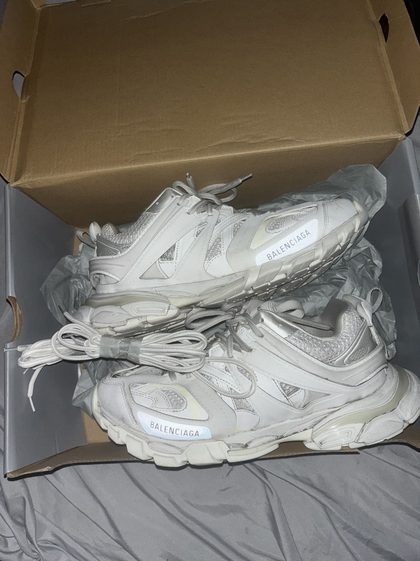 White Balenciaga Track Size 11