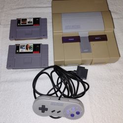 Super Nintendo SNES Console And Games Controller Entertainment System 