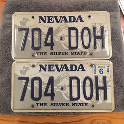 Matching License Plates, Nevada 