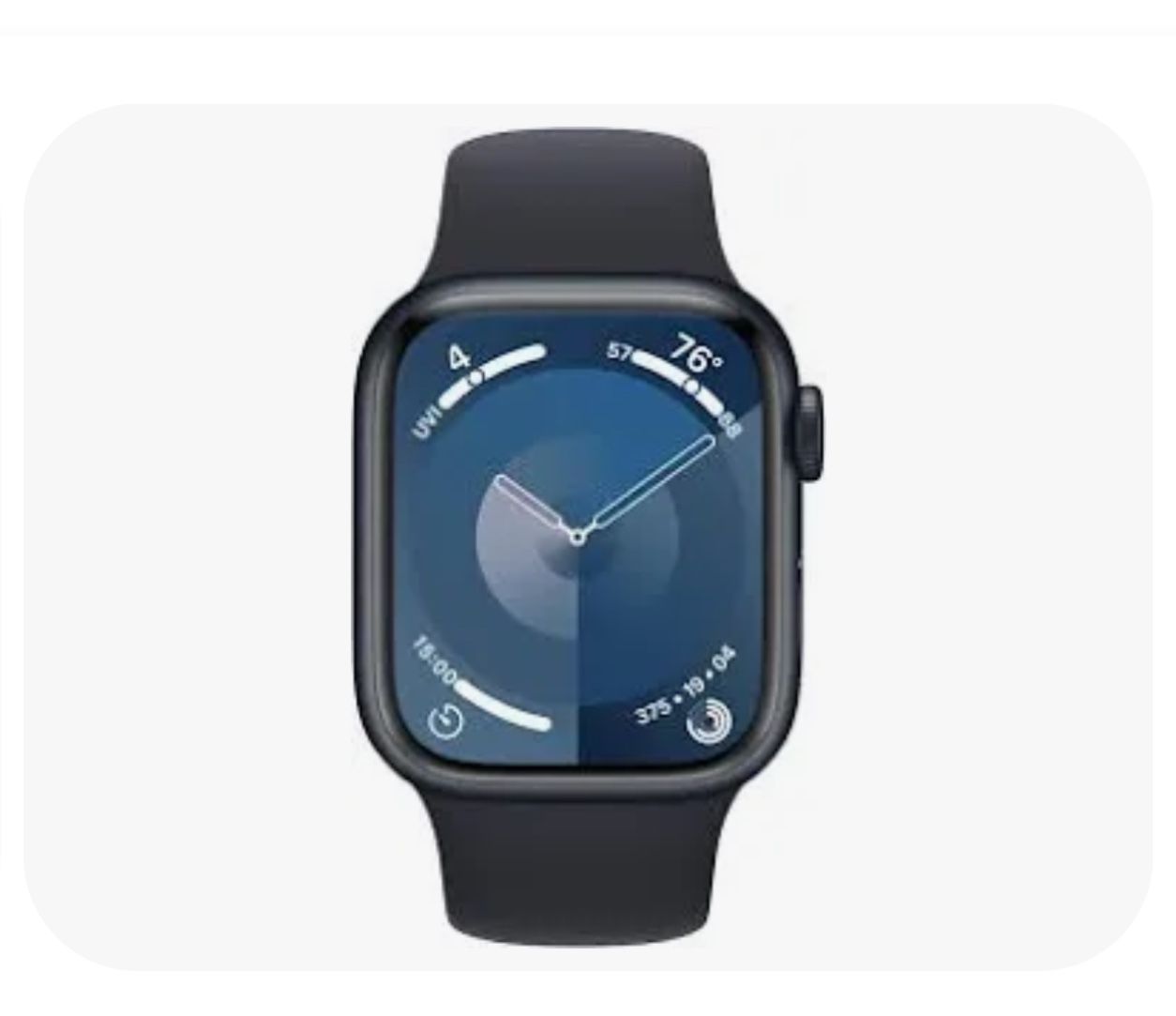 Apple Watch Series 9 GPS 41mm Midnight Aluminum Case with Midnight Sport Band - M/L 