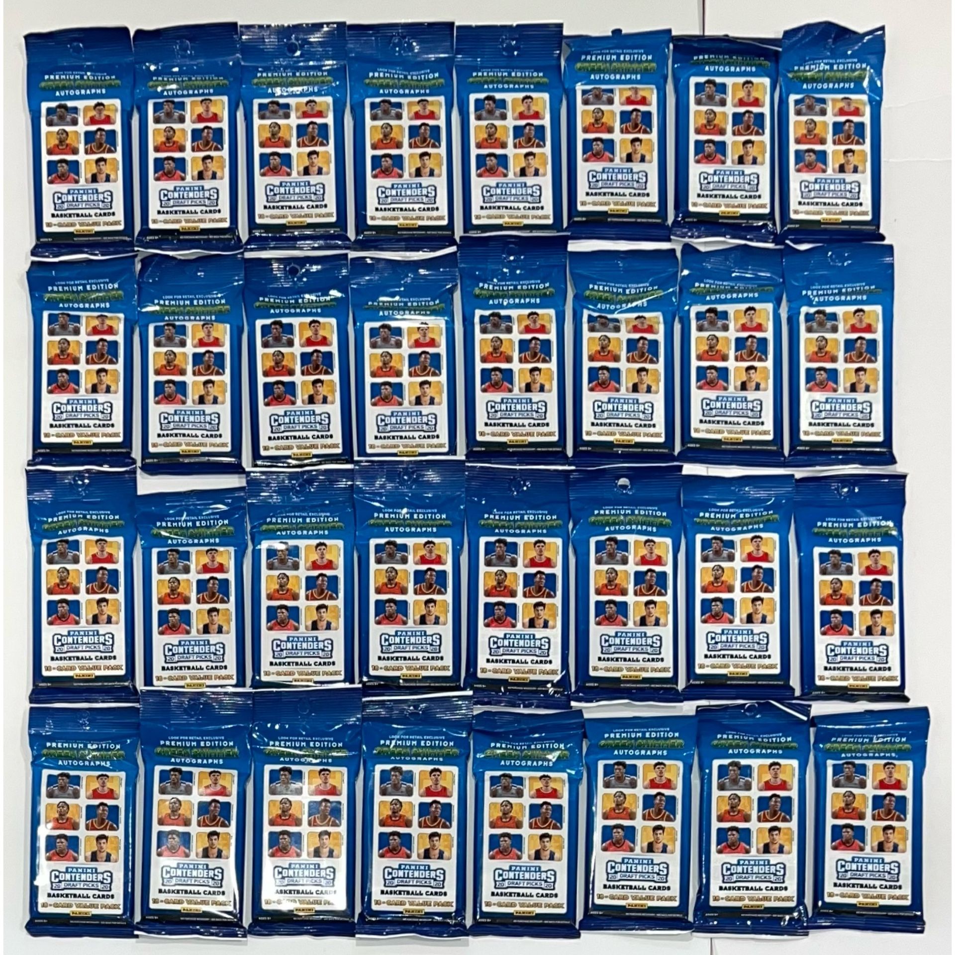 2020 Panini Contenders Draft Picks Basketball Value Packs Cards Fat Packs Cello Pack Lamelo Ball RC Auto ? Anthony Edwards ? NCAA Cards