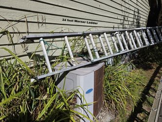 2 Extension Ladders - 24 & 28 foot - both Werner (rated 225lb)