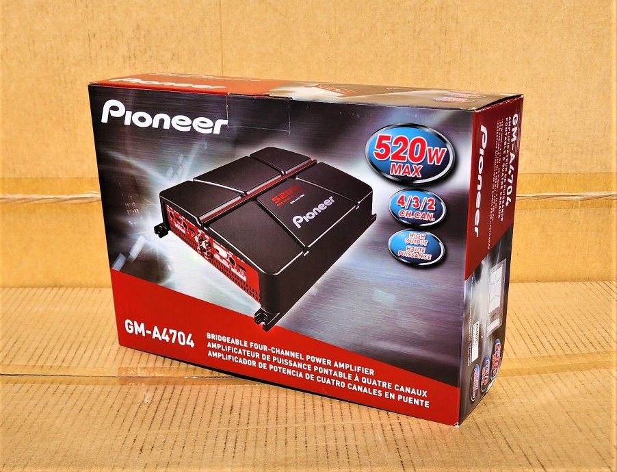 Pioneer Car Amplifier 4 Channel Amp Speaker System 520 Watts GM-A4704 🚨 Payment Options Available 🚨 No Credit Needed 🚨
