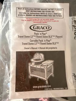 Graco Pack ’n Play Travel Dome DLX + Diapers