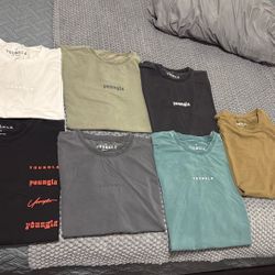 Mens Youngla Tees Gym Size Large 