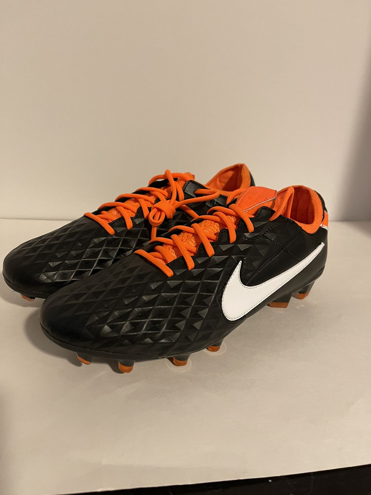 Nike Tiempo Legend 8 Elite FG ACC Black Total Orange CI7587-018 Mens Size 7.5 Soccer Cleats