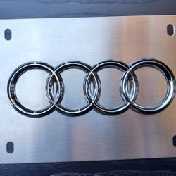 Audi Front License Plate Plaque