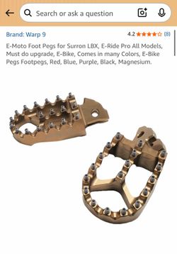 Magnesium Warp 9 Surron Pegs