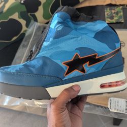 x BAPE® HONEYCOMB CAMO ZIP ROAD STA MENS - 1J30-191-004 / Blue /Camo 8.5