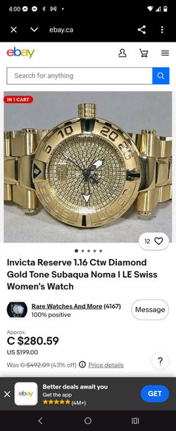 Women's invincta divers watch