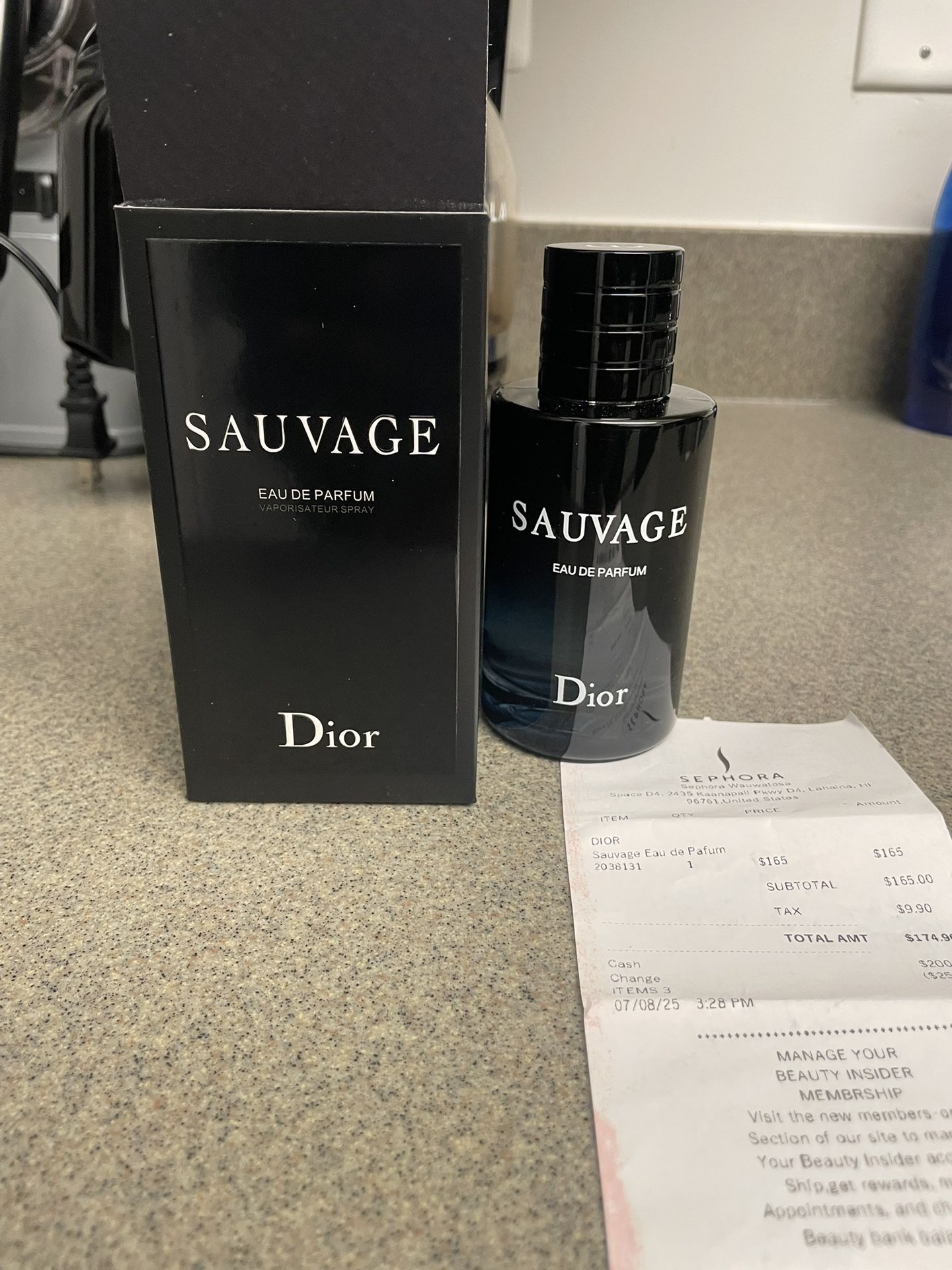 Dior Sauvage Eau de Parfume With Reciept