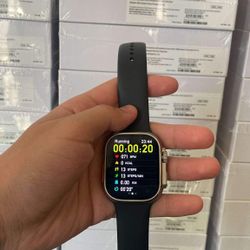 Apple Watch Ultra 2  Titanium Case Black Ocean Strap