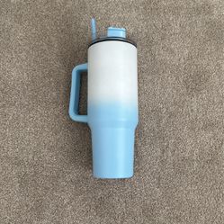 Blue And White Water Bottle