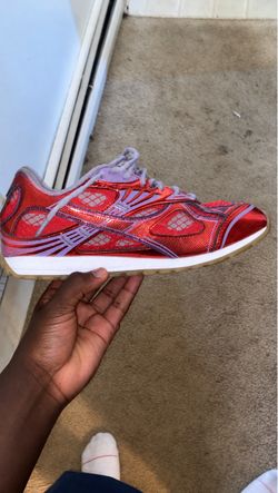 Red Metallic Low-Top Sneaker