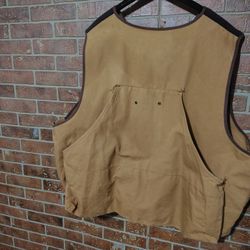 3X Duck Canvas Shooting Vest – Padded Back, Quilted Shoulder
