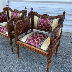 Pair of Louis XVI Style Antiques  22.5x18x30in SeatHeight 15in  Delivery Available 