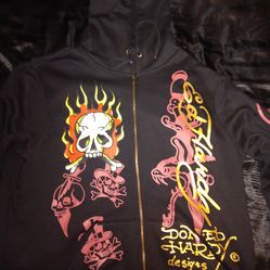 Don ed hardy 2x hoodie and shirt