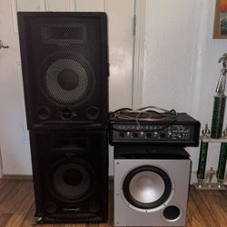 Stage Speakers And Subwoofer 