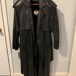 Leather Trench Coat 