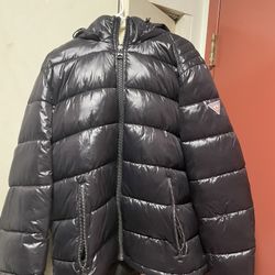 Black Guess Puffer Jacket Mens