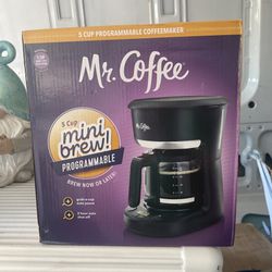 Mr. Coffee 5-Cup Programmable Coffee Maker (also known as the "Mini Brew"