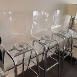 4 Acrylic Bar Stools