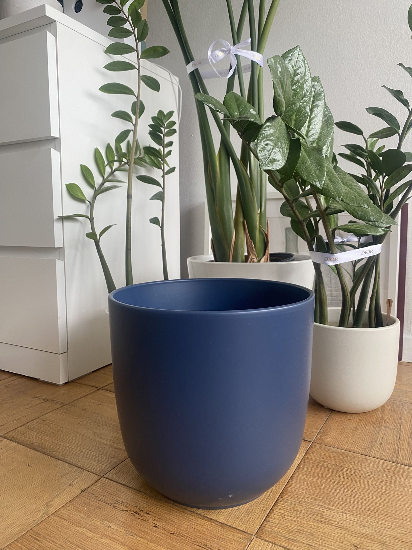 Large Ceramic Planter - Navy blue