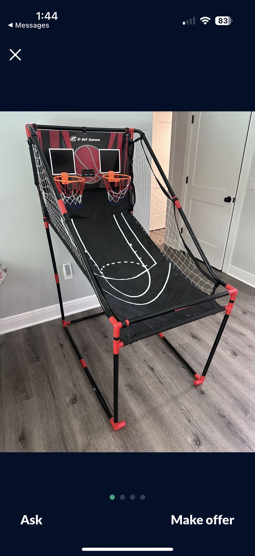 2-Player Indoor Basketball Arcade Game – Includes 2 Balls!