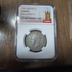 1950 Shillings Graded Coin