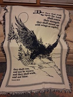 Christian Throw Blanket / Isaiah 40:31