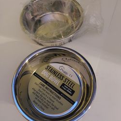 2 Pcs Stainless Steel Dog Bowls (33)