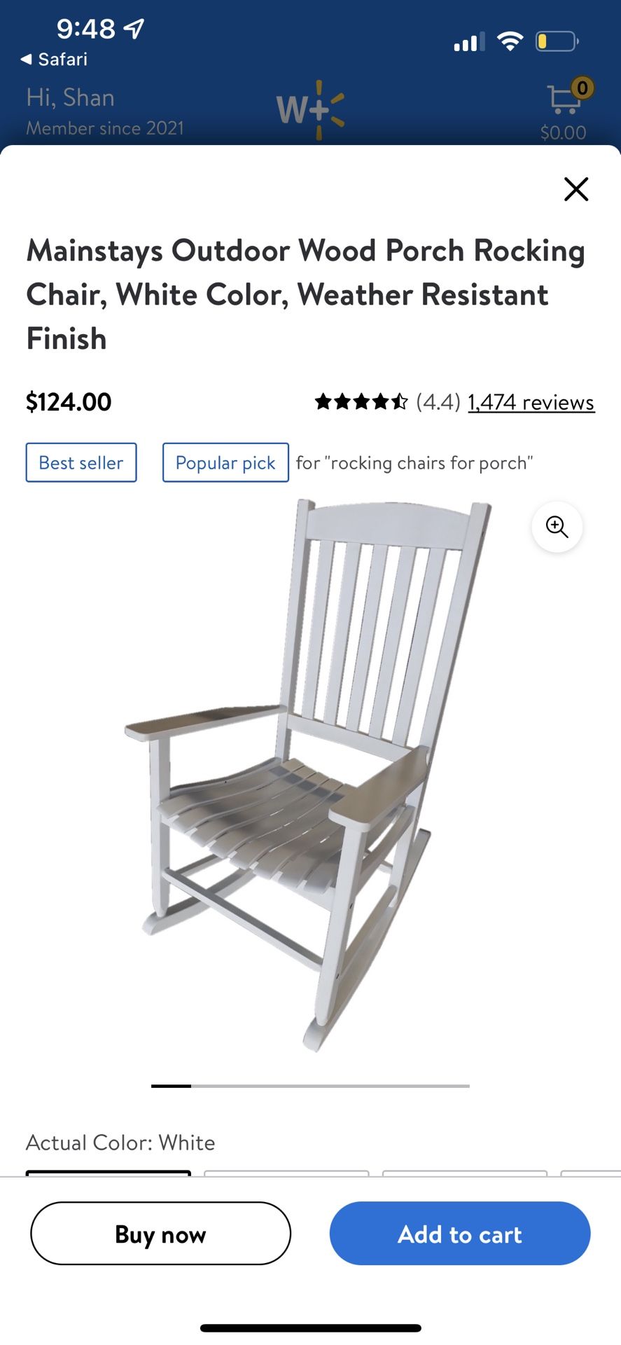 White Rocking Chair