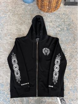 Los Angeles Chrome hearts black zip up hoodie