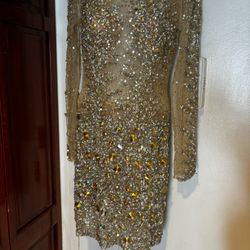 Royal queen rhinestone runway dress beaded bodycon sparkle crystal gems see thru
