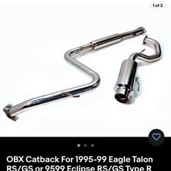 Catback Exhaust System Fits 95 thru 99 Mitsubishi Eclipse 
