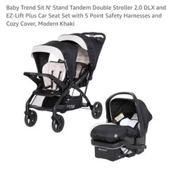 Baby Trend Sit N’ Stand Double Stroller and Car Seat Set 