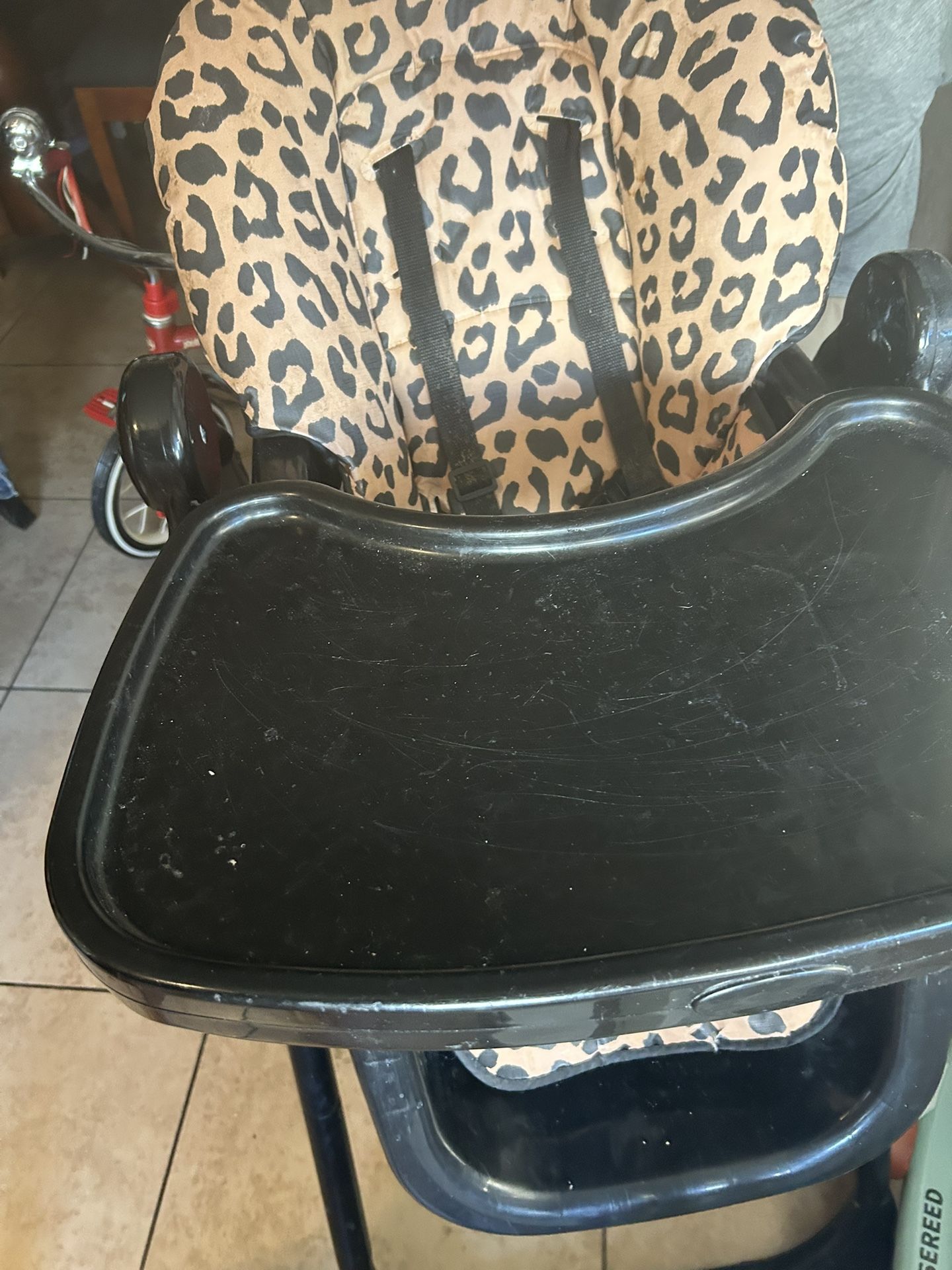 4 In One Leopard High Chair