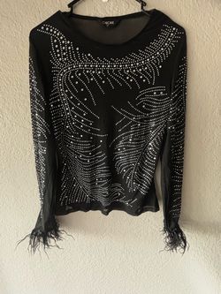 Black mesh top