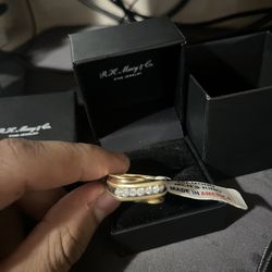 14k Gold Men’s Diamond Ring – 7 Stones – Real Gold