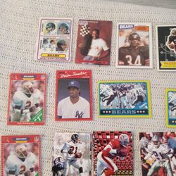Bo Jackson R.C,Deion Sanders,Walter Payton Card Lot 