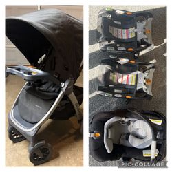 Chicco Stroller/ Infant car seat/ 2 Bases 