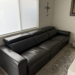 Couch Grey Electric Recliner-$250