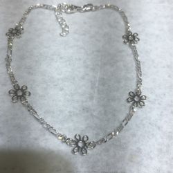 925 sterling silver anklet 9 1/2 inches