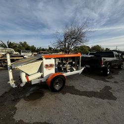 Concrete Pump Set Up And Truck 